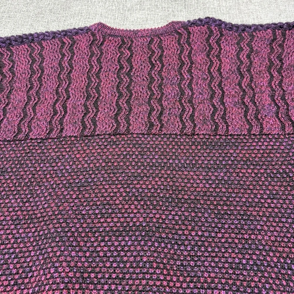 Bachrach Sweater Mens M Purple Pink‎ Textured Knit Grandpa Vintage 90s Wool